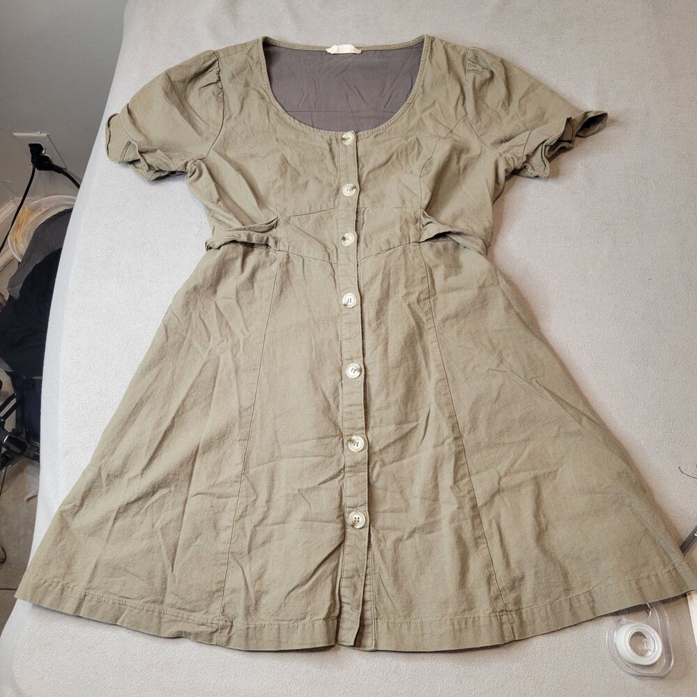 Altar’d State Mini Button Dress Color Mocha Size Medium